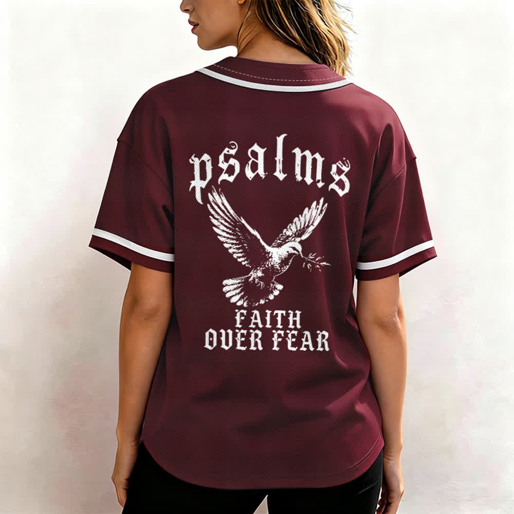 Christianartworkshop Peace Dove & Faith Slogan Religious Psalm 23 Athletic Design Maglia da baseball unisex - image 27