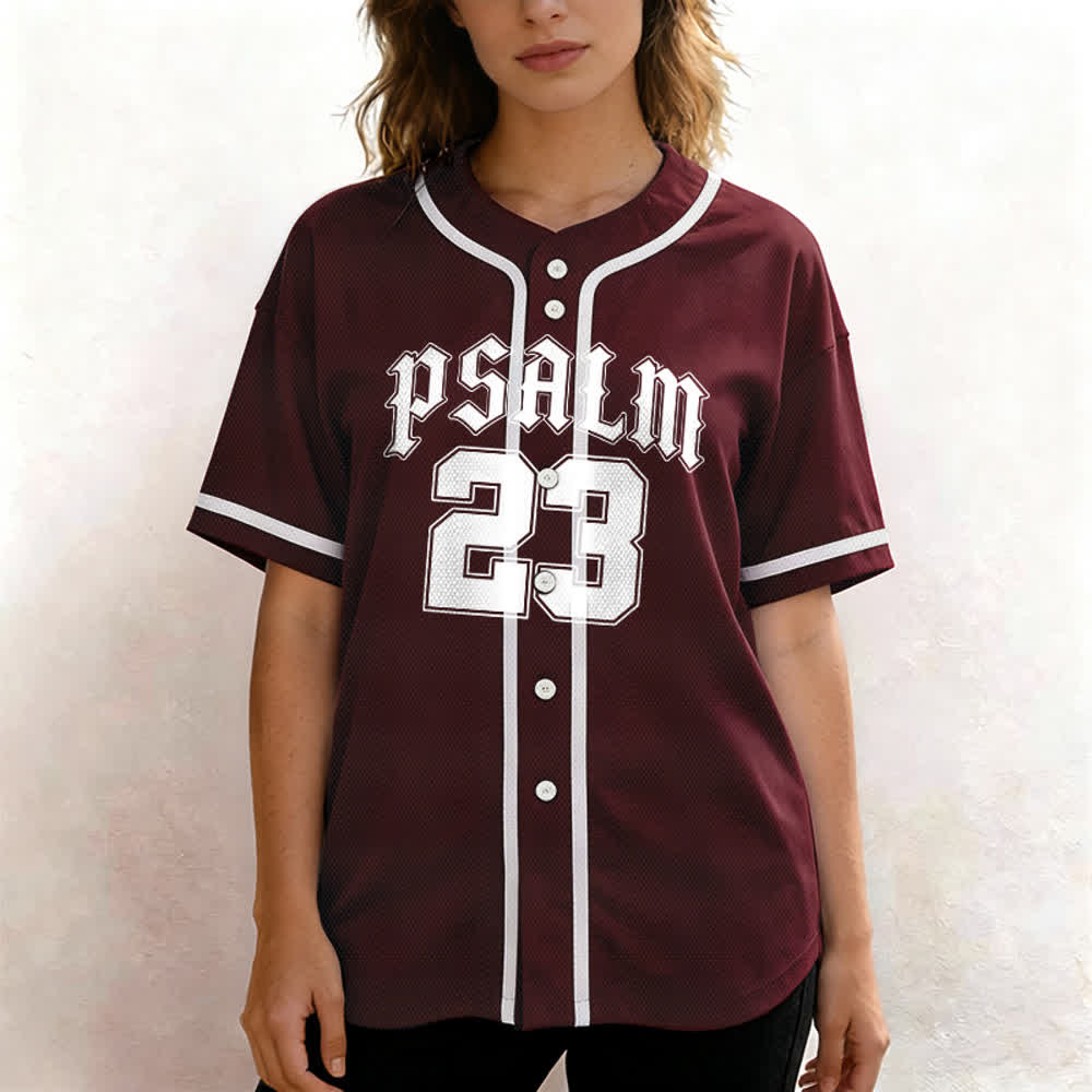 Christianartworkshop Peace Dove & Faith Slogan Religious Psalm 23 Athletic Design Maglia da baseball unisex - image 26