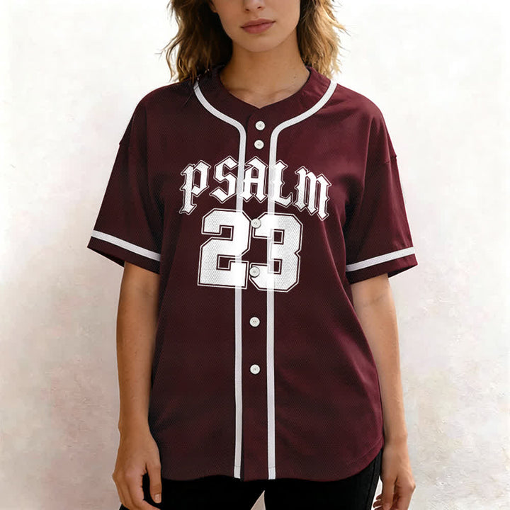 Christianartworkshop Peace Dove & Faith Slogan Religious Psalm 23 Athletic Design Maglia da baseball unisex - image 26