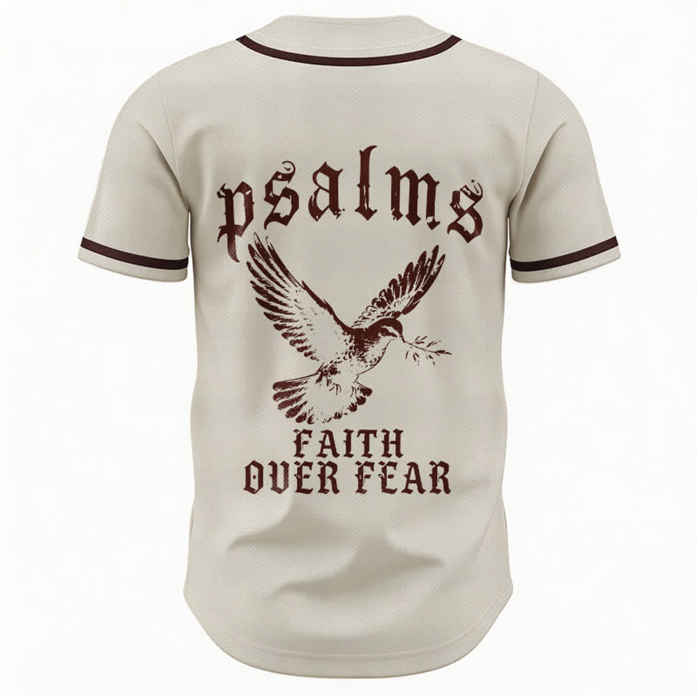 Christianartworkshop Peace Dove & Faith Slogan Religious Psalm 23 Athletic Design Maglia da baseball unisex - image 30