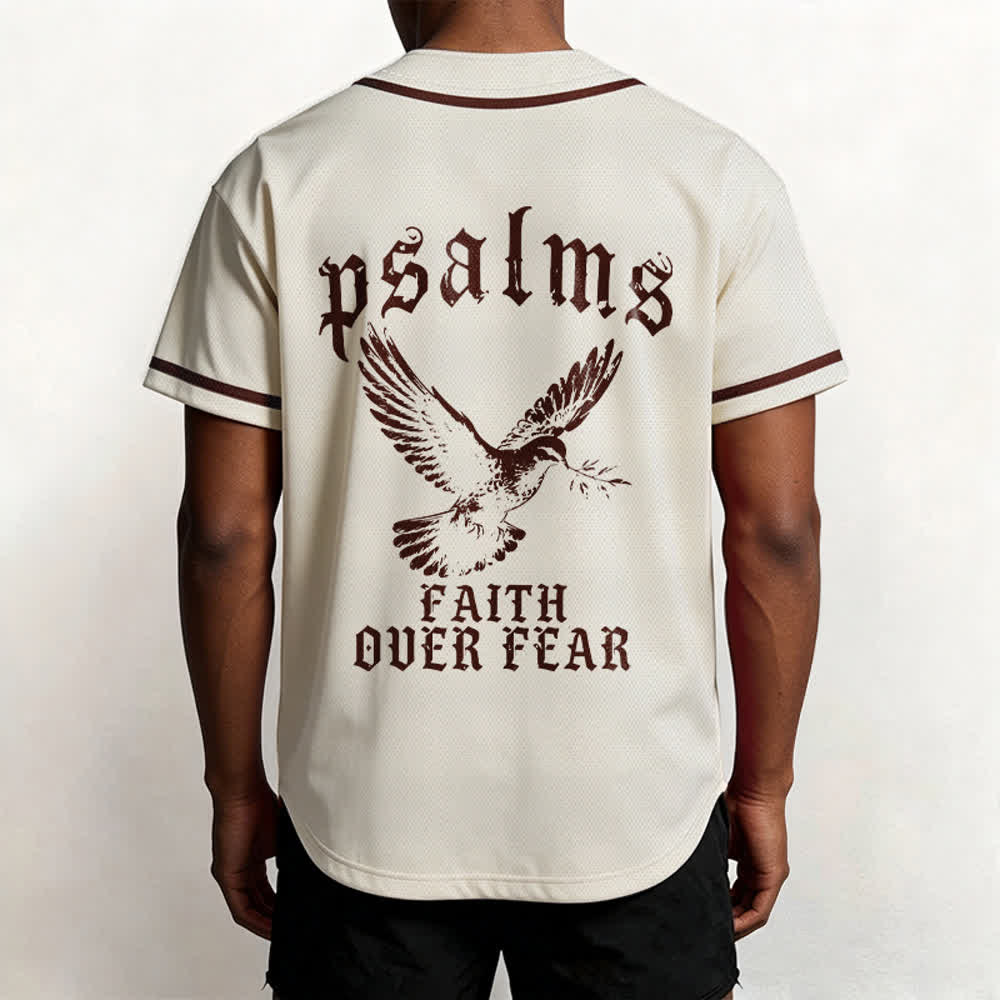 Christianartworkshop Peace Dove & Faith Slogan Religious Psalm 23 Athletic Design Maglia da baseball unisex - image 31