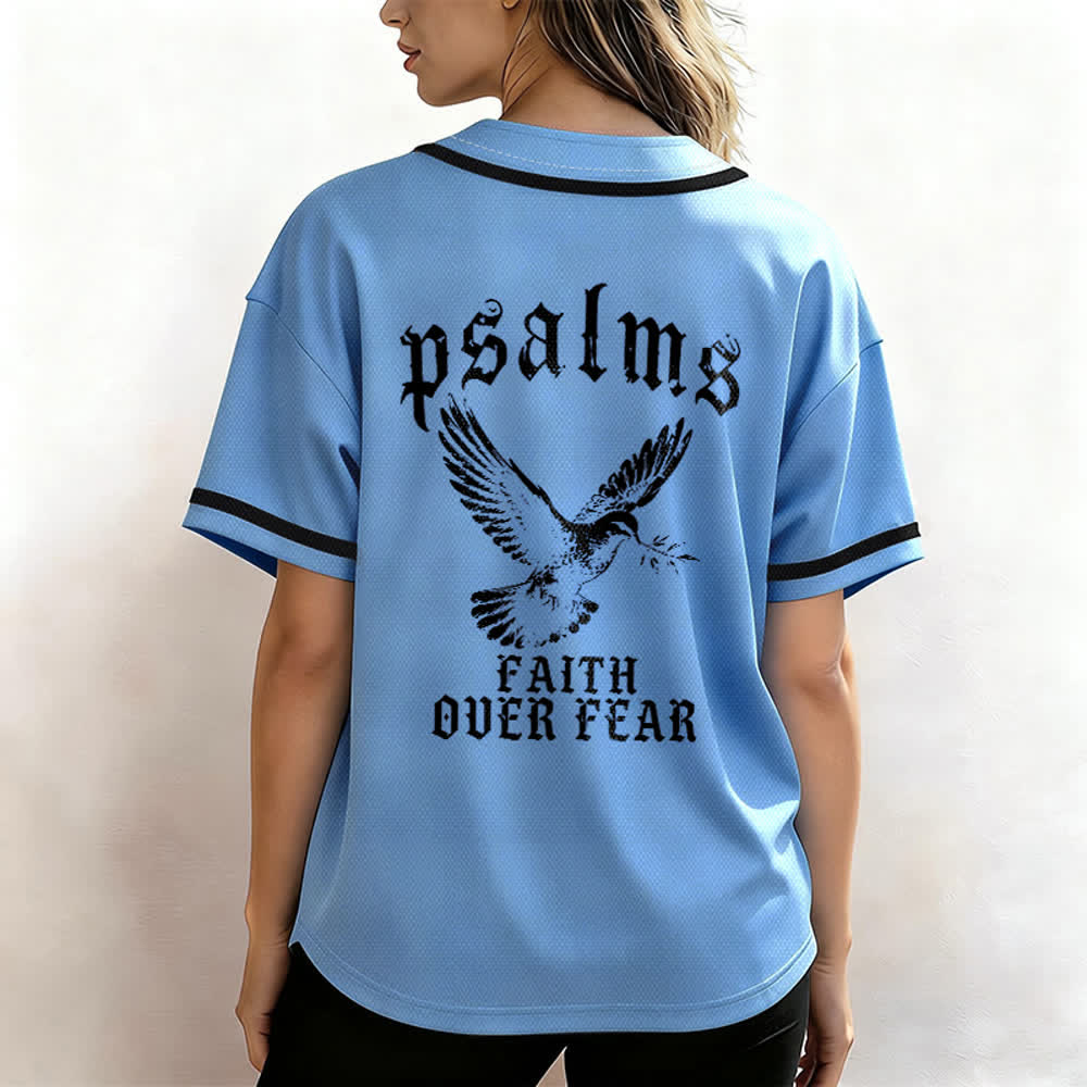 Christianartworkshop Peace Dove & Faith Slogan Religious Psalm 23 Athletic Design Maglia da baseball unisex - image 41