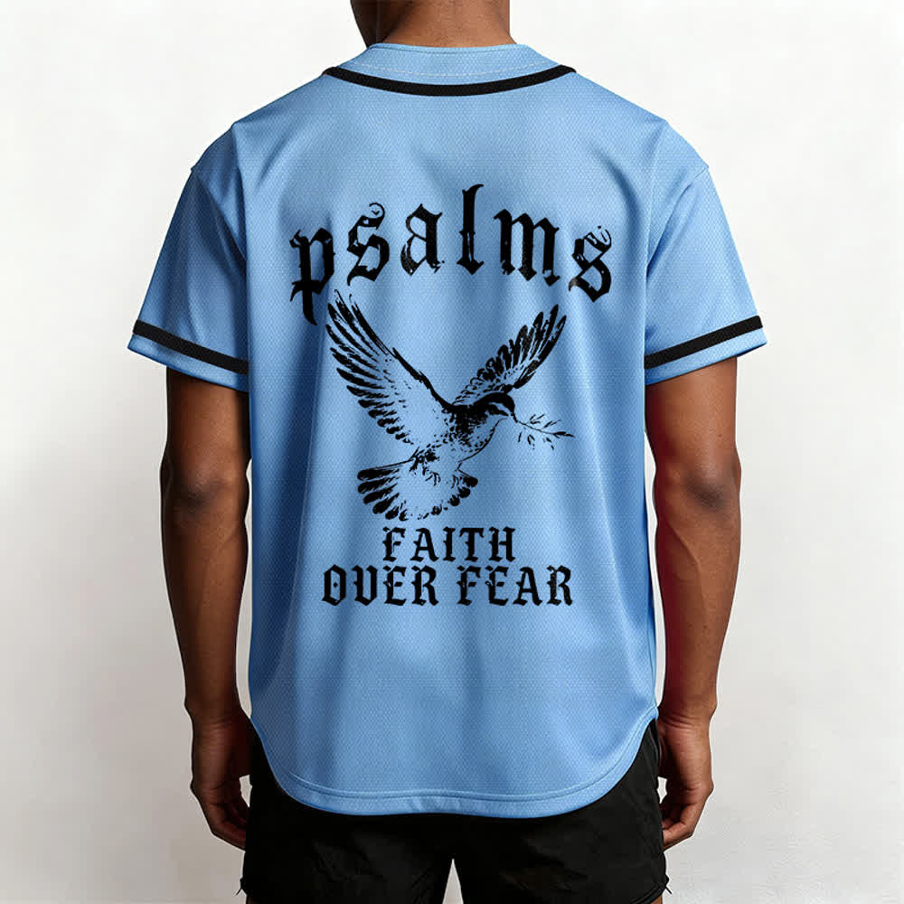 Christianartworkshop Peace Dove & Faith Slogan Religious Psalm 23 Athletic Design Maglia da baseball unisex - image 39