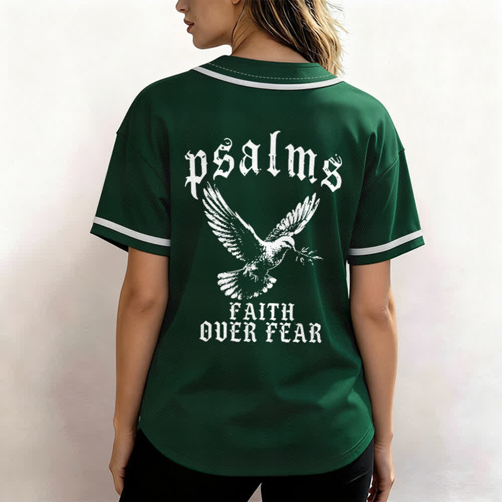 Christianartworkshop Peace Dove & Faith Slogan Religious Psalm 23 Athletic Design Maglia da baseball unisex - image 48