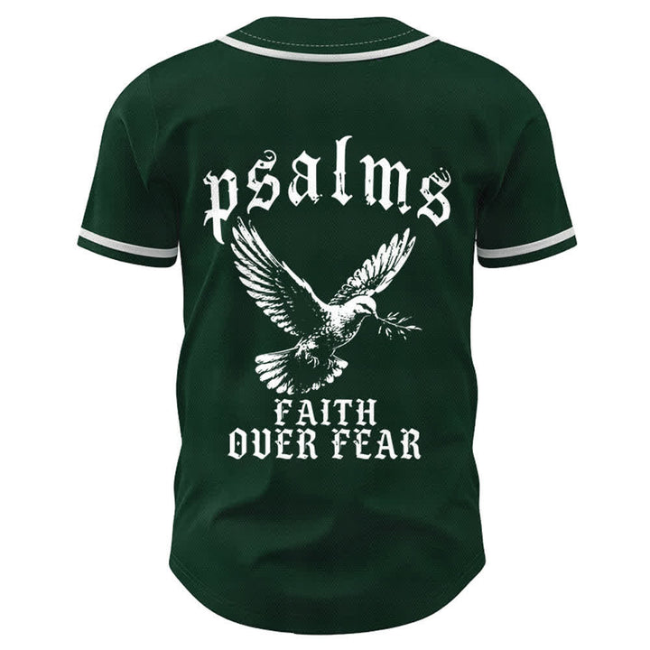Christianartworkshop Peace Dove & Faith Slogan Religious Psalm 23 Athletic Design Maglia da baseball unisex - image 44
