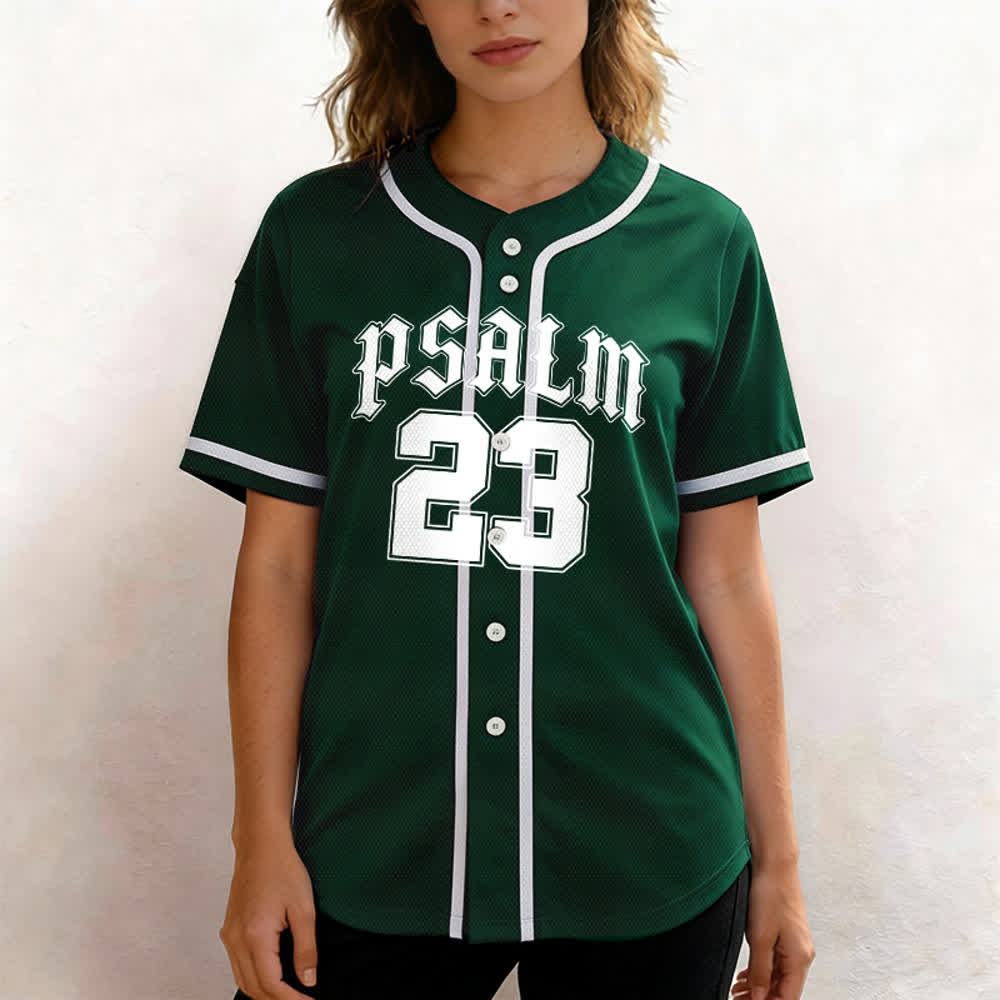 Christianartworkshop Peace Dove & Faith Slogan Religious Psalm 23 Athletic Design Maglia da baseball unisex - image 47
