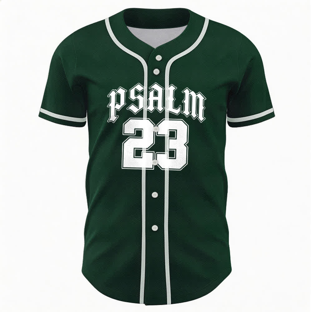 Christianartworkshop Peace Dove & Faith Slogan Religious Psalm 23 Athletic Design Maglia da baseball unisex - image 43