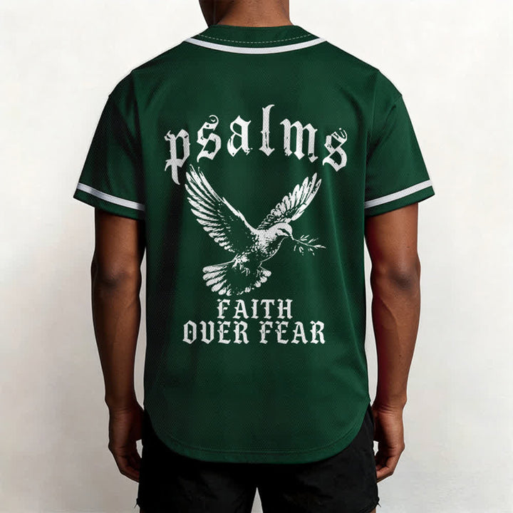 Christianartworkshop Peace Dove & Faith Slogan Religious Psalm 23 Athletic Design Maglia da baseball unisex - image 46