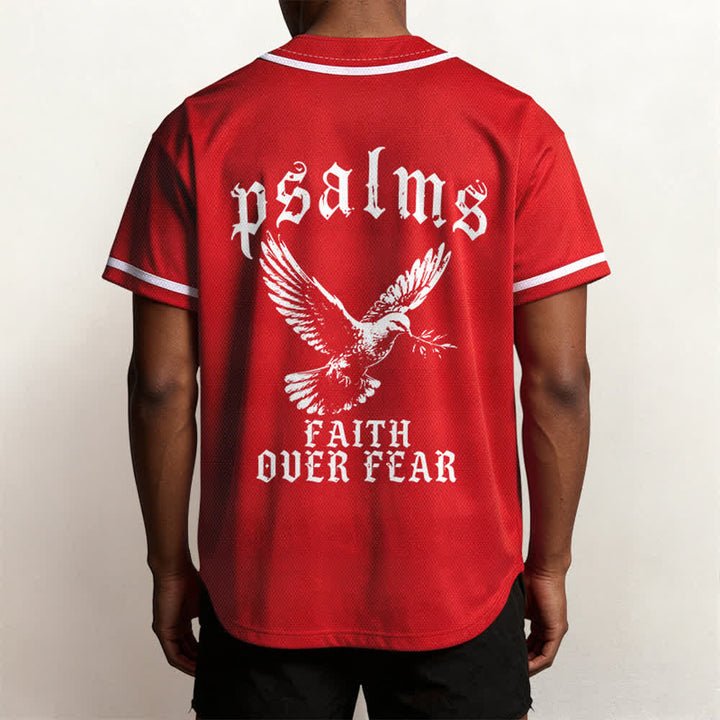 Christianartworkshop Peace Dove & Faith Slogan Religious Psalm 23 Athletic Design Maglia da baseball unisex - image 53