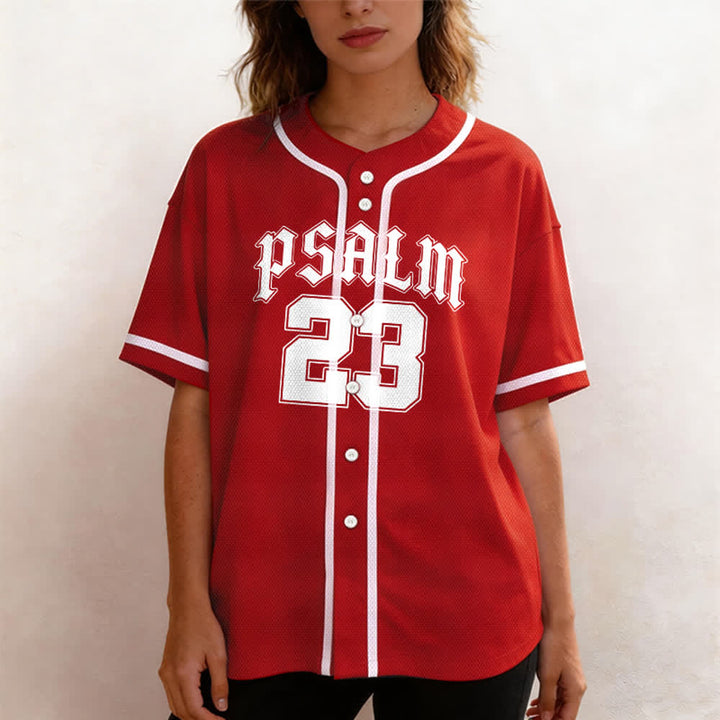 Christianartworkshop Peace Dove & Faith Slogan Religious Psalm 23 Athletic Design Maglia da baseball unisex - image 54