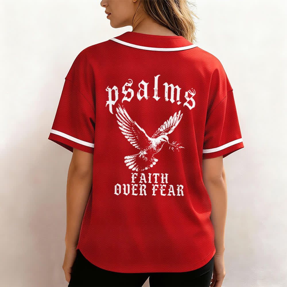 Christianartworkshop Peace Dove & Faith Slogan Religious Psalm 23 Athletic Design Maglia da baseball unisex - image 55