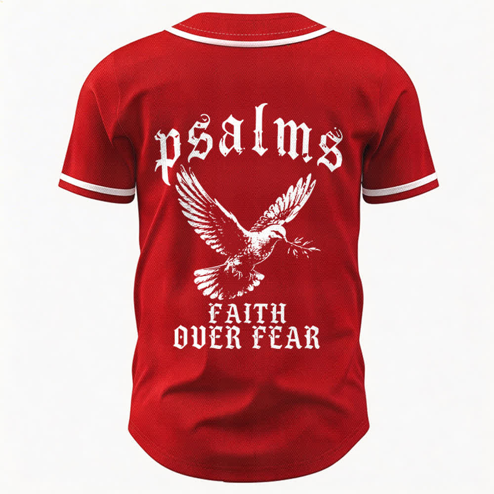 Christianartworkshop Peace Dove & Faith Slogan Religious Psalm 23 Athletic Design Maglia da baseball unisex - image 51