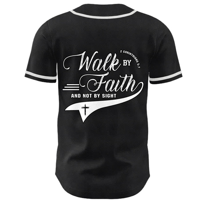 Christianartworkshop Cammina per fede e non per vista Maglia da baseball unisex con grafica della croce e citazioni bibliche - image 8