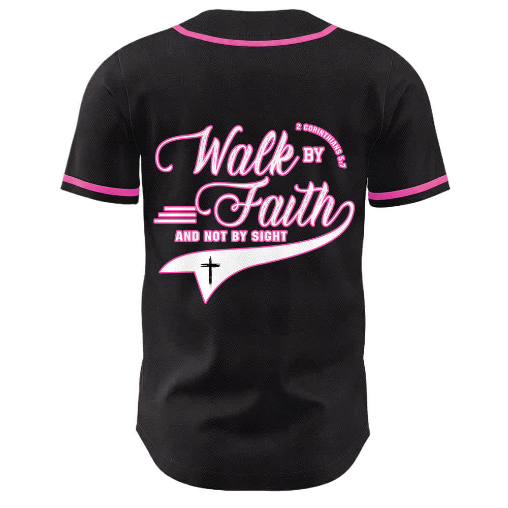 Christianartworkshop Cammina per fede e non per vista Maglia da baseball unisex con grafica della croce e citazioni bibliche - image 20