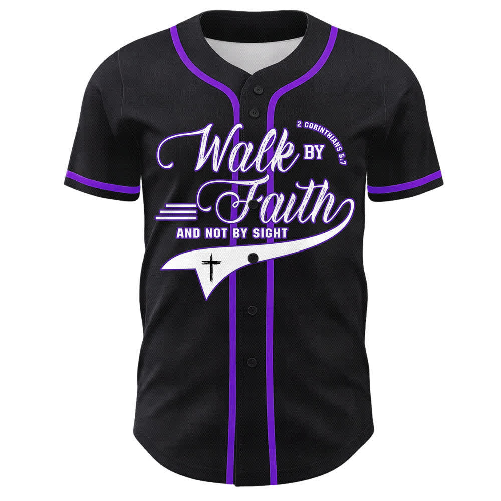 Christianartworkshop Cammina per fede e non per vista Maglia da baseball unisex con grafica della croce e citazioni bibliche - image 25