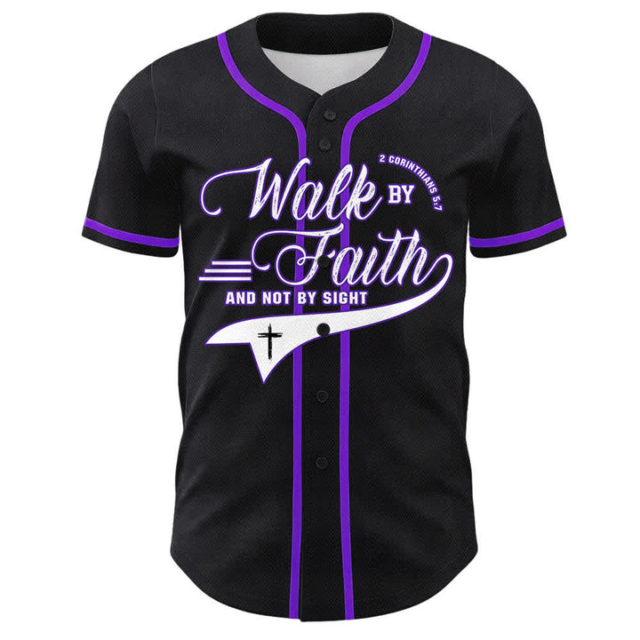 Christianartworkshop Cammina per fede e non per vista Maglia da baseball unisex con grafica della croce e citazioni bibliche - image 25