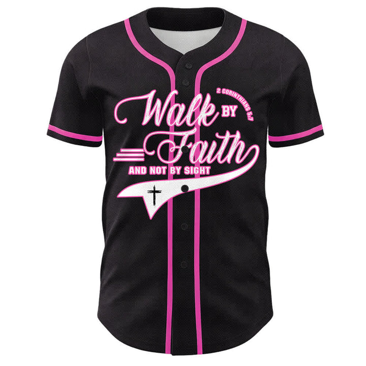 Christianartworkshop Cammina per fede e non per vista Maglia da baseball unisex con grafica della croce e citazioni bibliche - image 19