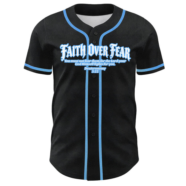 Christianartworkshop Fede al di sopra della paura Corona di spine Croce Grafica Scrittura Maglia da baseball unisex - image 16