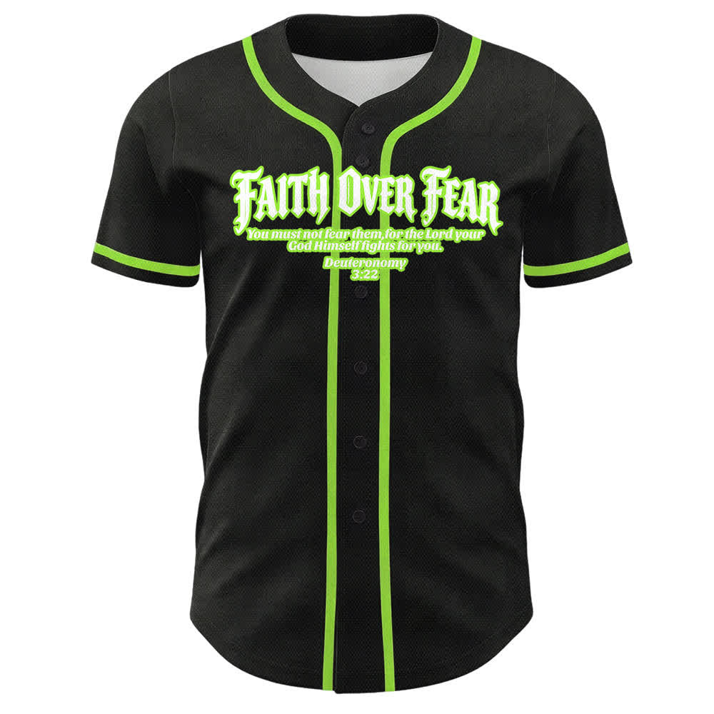 Christianartworkshop Fede al di sopra della paura Corona di spine Croce Grafica Scrittura Maglia da baseball unisex - image 22