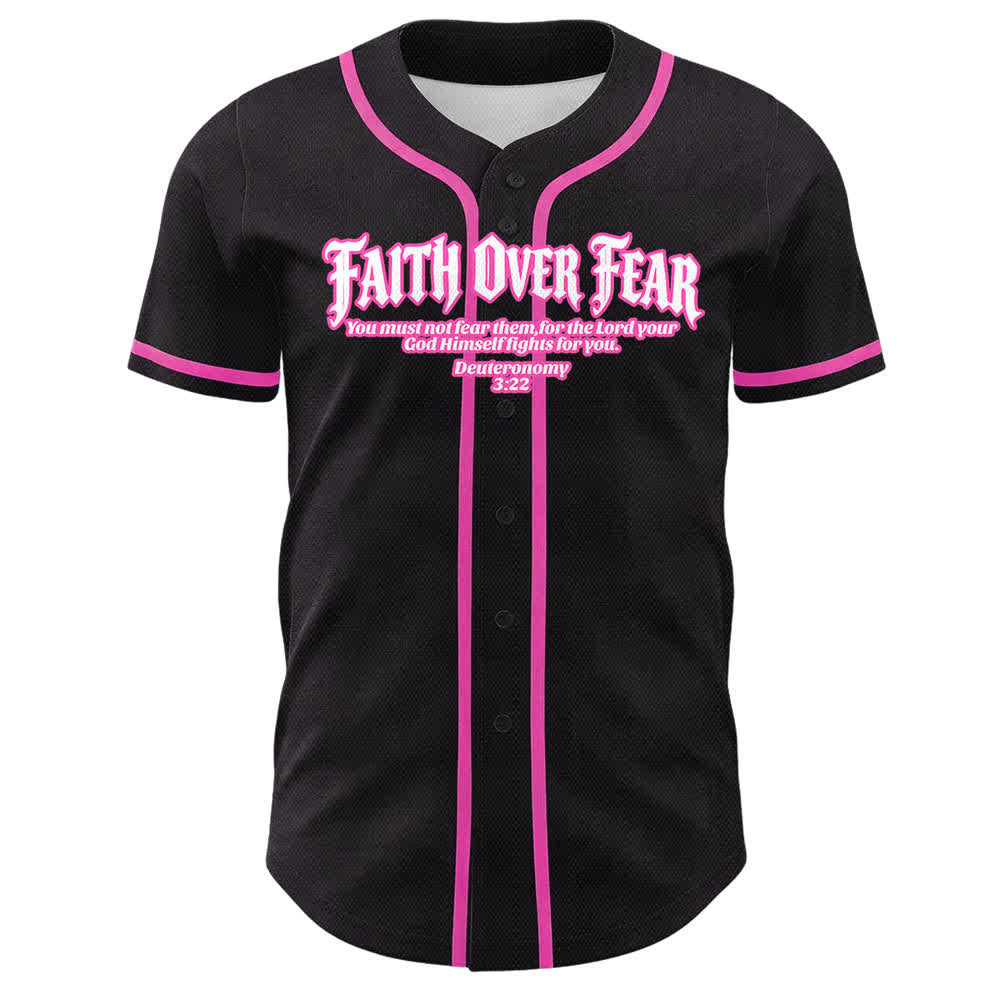 Christianartworkshop Fede al di sopra della paura Corona di spine Croce Grafica Scrittura Maglia da baseball unisex - image 19
