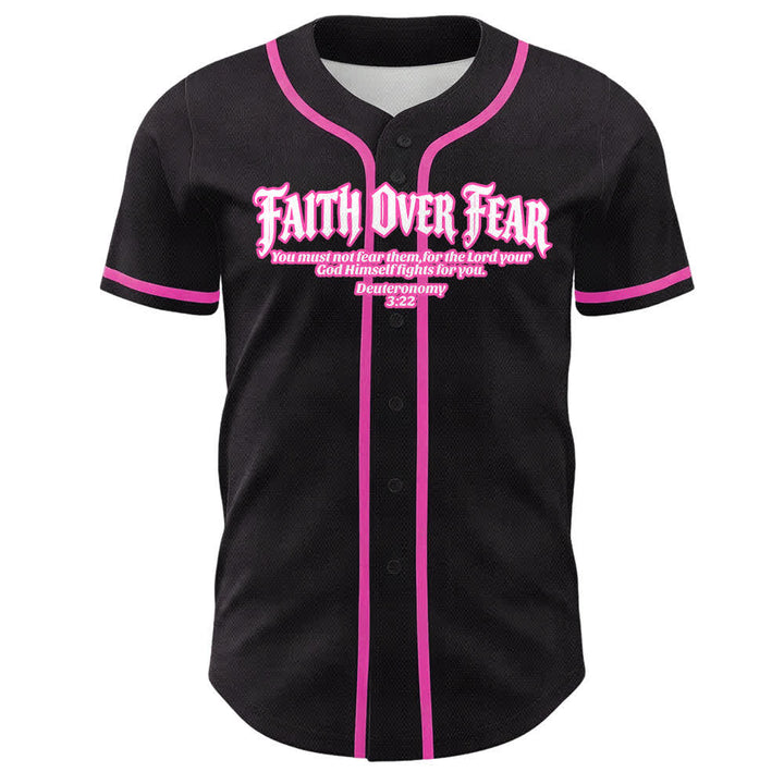Christianartworkshop Fede al di sopra della paura Corona di spine Croce Grafica Scrittura Maglia da baseball unisex - image 19