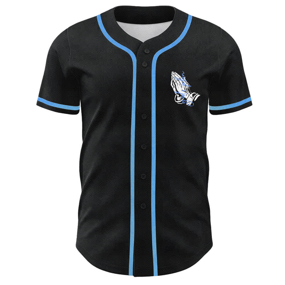 Christianartworkshop Il piano di Dio Mani in preghiera Slogan di fede Maglia da baseball unisex con stampa su entrambi i lati - image 17