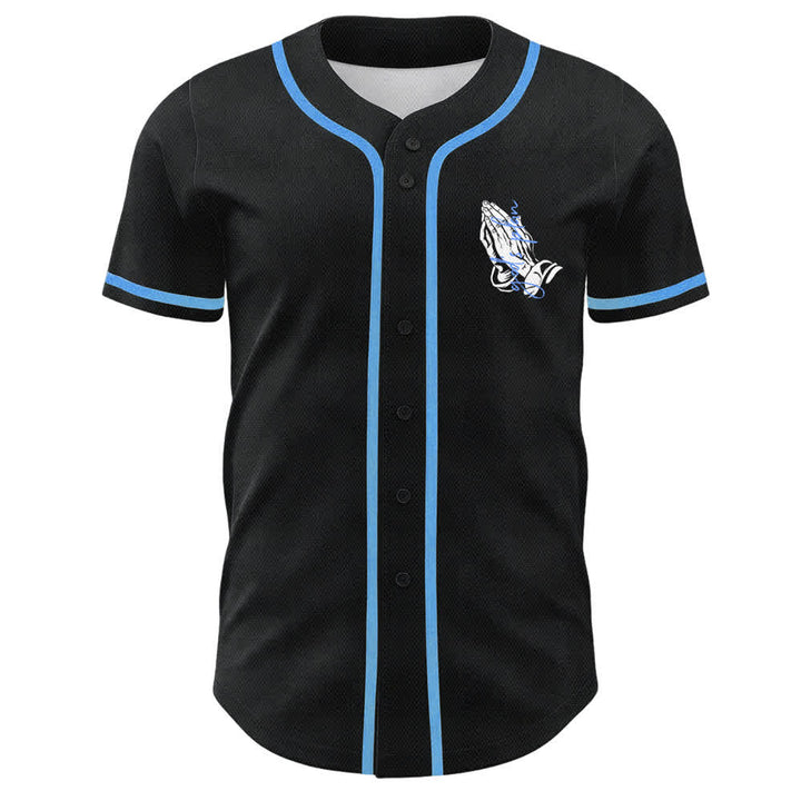 Christianartworkshop Il piano di Dio Mani in preghiera Slogan di fede Maglia da baseball unisex con stampa su entrambi i lati - image 17