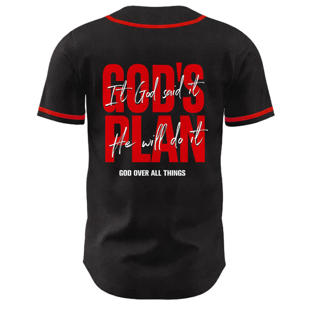 Christianartworkshop Il piano di Dio Mani in preghiera Slogan di fede Maglia da baseball unisex con stampa su entrambi i lati - image 7