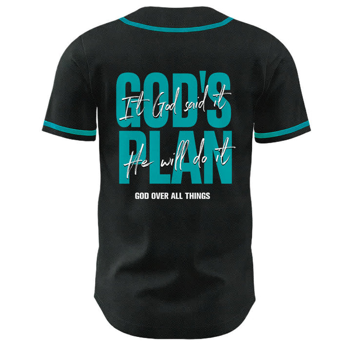 Christianartworkshop Il piano di Dio Mani in preghiera Slogan di fede Maglia da baseball unisex con stampa su entrambi i lati - image 13