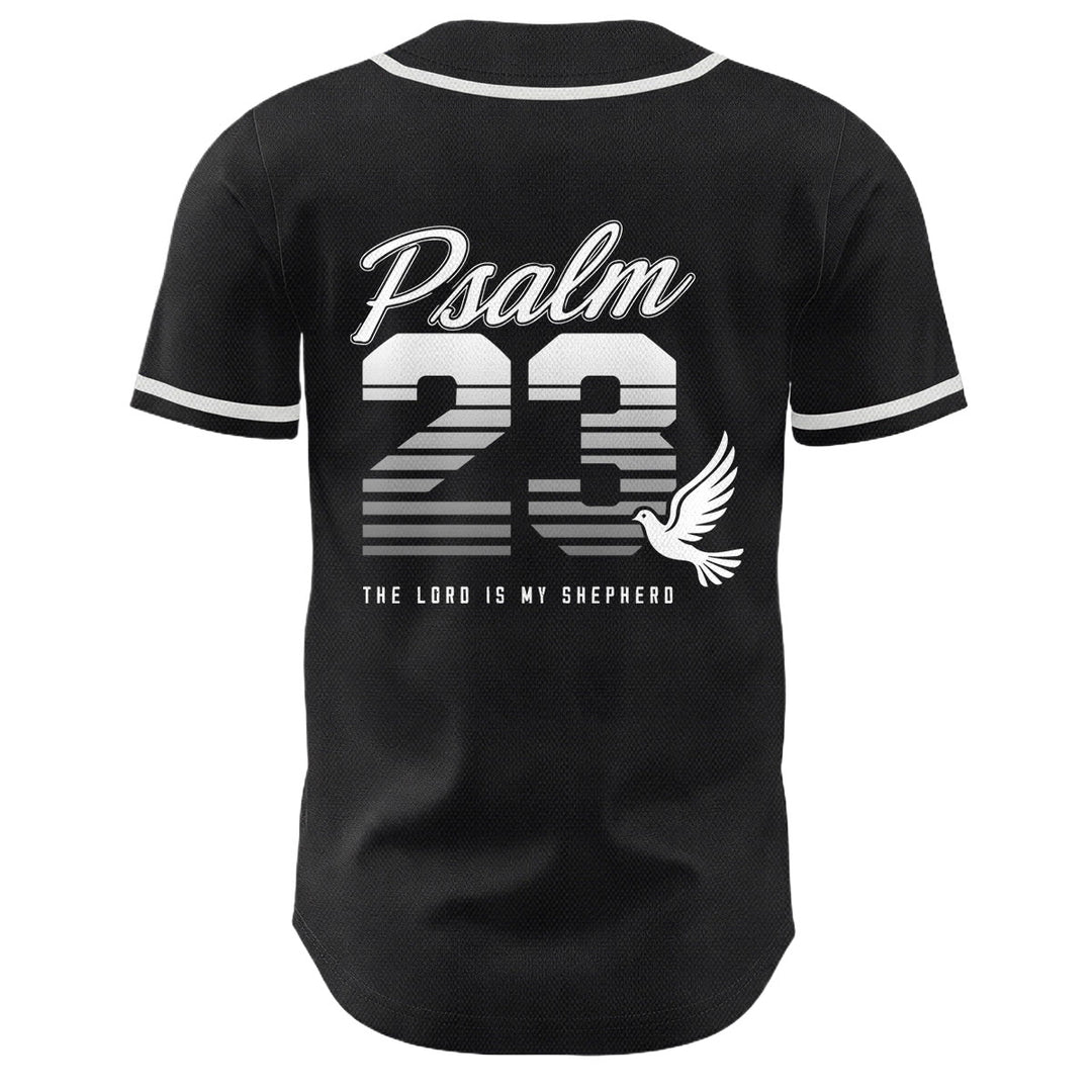 Maglia da baseball unisex Christianartworkshop con numeri e scritta in corsivo Salmo 23 a righe retrò sfumate. - image 7