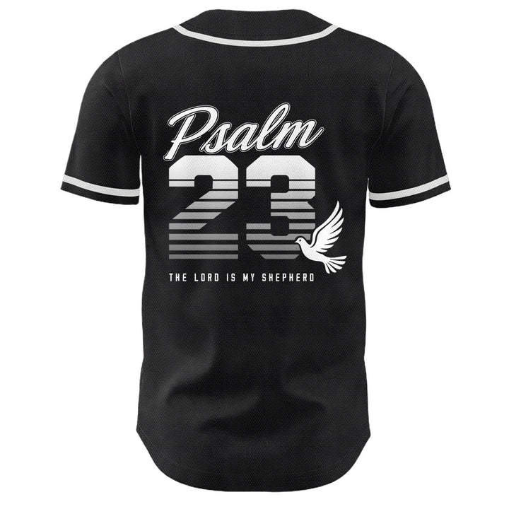 Maglia da baseball unisex Christianartworkshop con numeri e scritta in corsivo Salmo 23 a righe retrò sfumate. - image 7