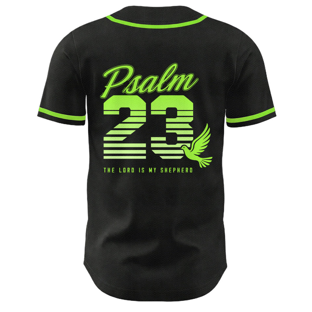 Maglia da baseball unisex Christianartworkshop con numeri e scritta in corsivo Salmo 23 a righe retrò sfumate. - image 22