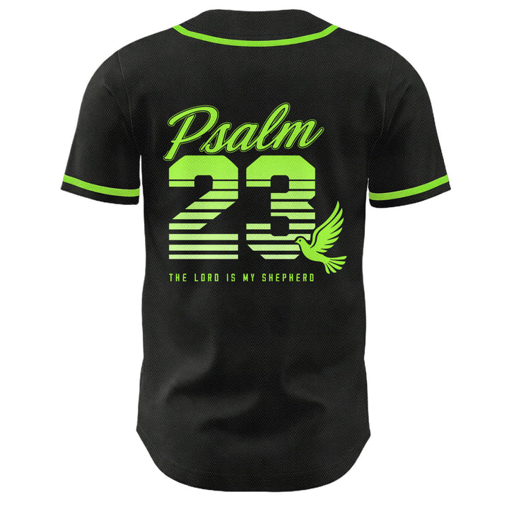 Maglia da baseball unisex Christianartworkshop con numeri e scritta in corsivo Salmo 23 a righe retrò sfumate. - image 22