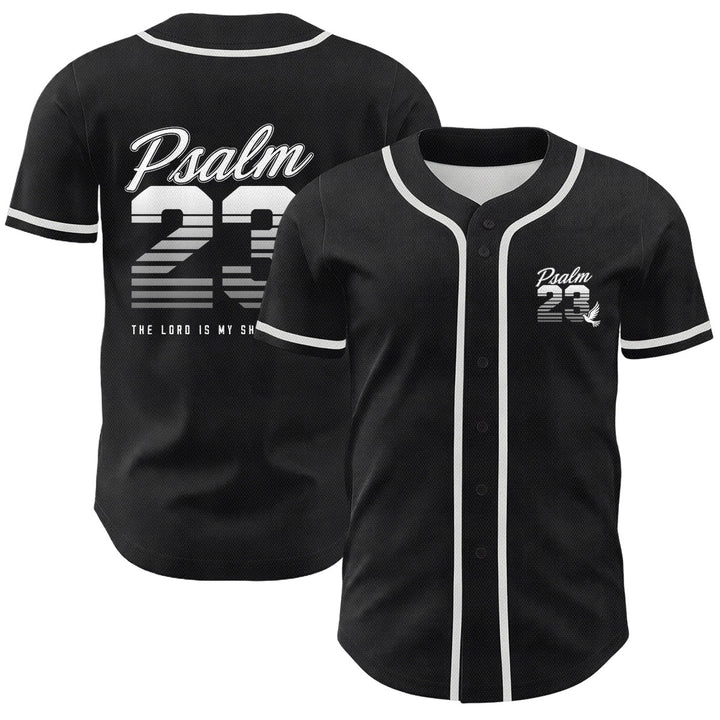 Maglia da baseball unisex Christianartworkshop con numeri e scritta in corsivo Salmo 23 a righe retrò sfumate. - Bianco - 5XL - image 6