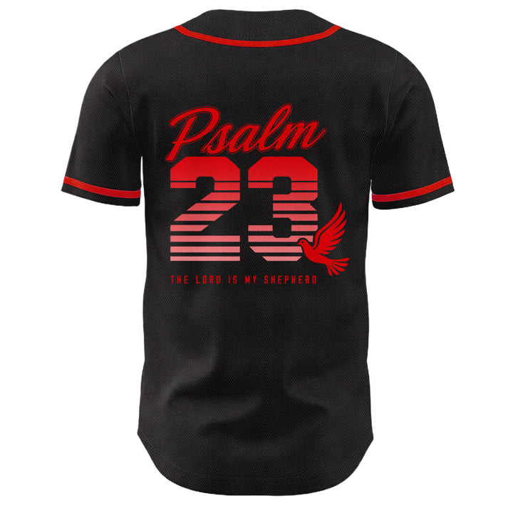 Maglia da baseball unisex Christianartworkshop con numeri e scritta in corsivo Salmo 23 a righe retrò sfumate. - image 10