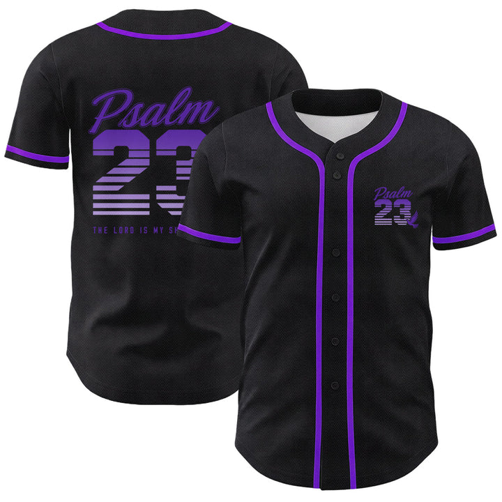 Maglia da baseball unisex Christianartworkshop con numeri e scritta in corsivo Salmo 23 a righe retrò sfumate. - Viola - 5XL - image 24