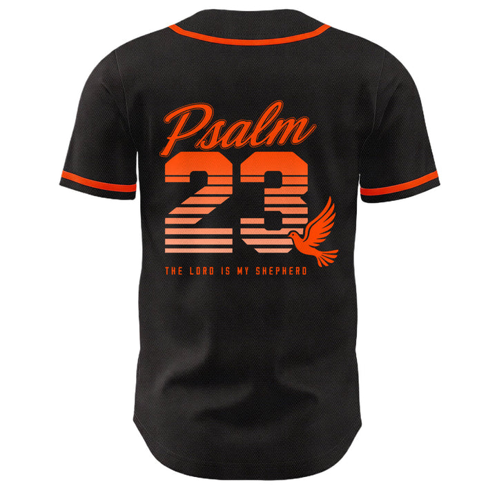 Maglia da baseball unisex Christianartworkshop con numeri e scritta in corsivo Salmo 23 a righe retrò sfumate. - image 13