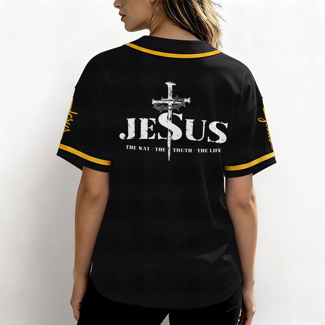 Christianartworkshop Maglia da baseball con croce di Gesù, chiodo e corona di spine - image 7