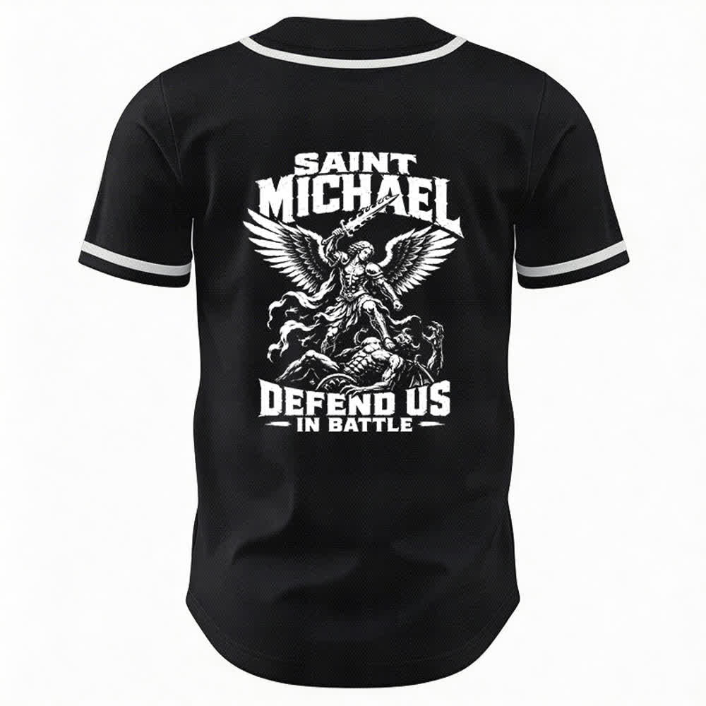 Christianartworkshop Maglia da baseball San Michele difendici in battaglia - image 1