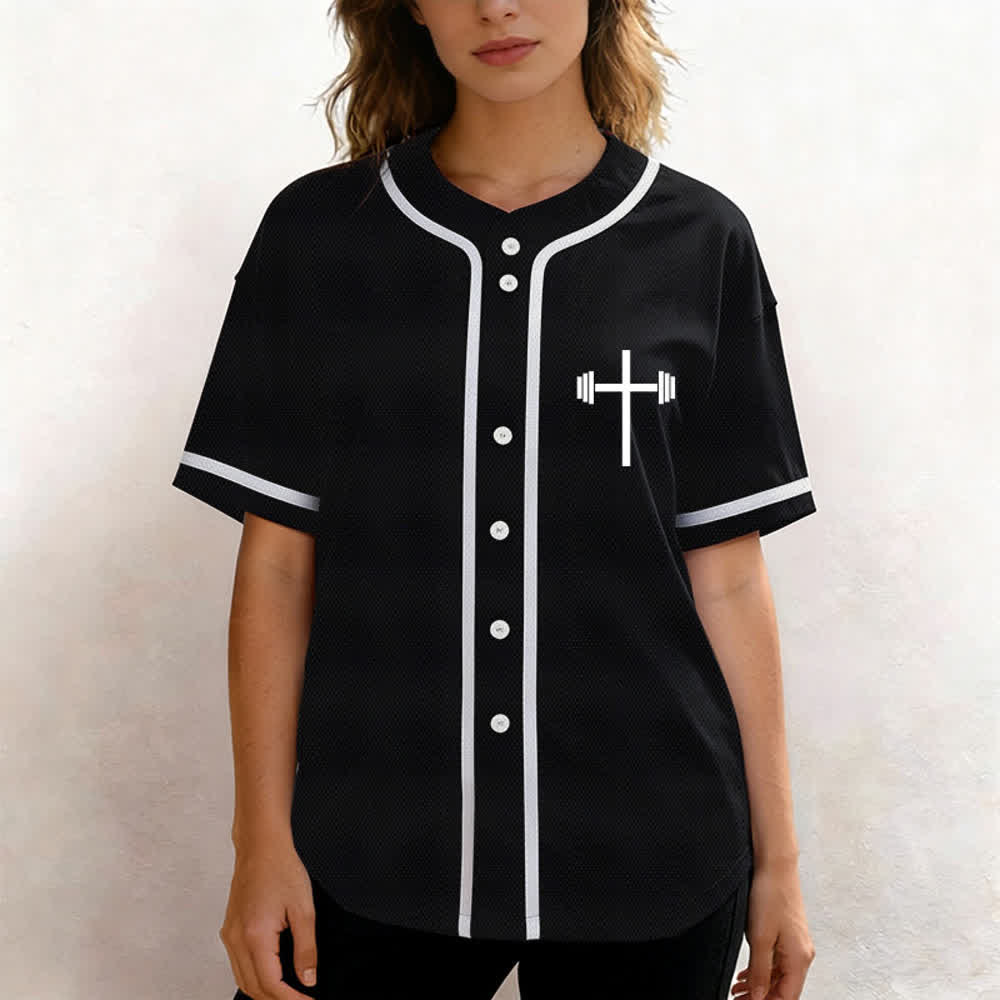 Christianartworkshop Jesus Saves Gothic Street Baseball Jersey - image 13