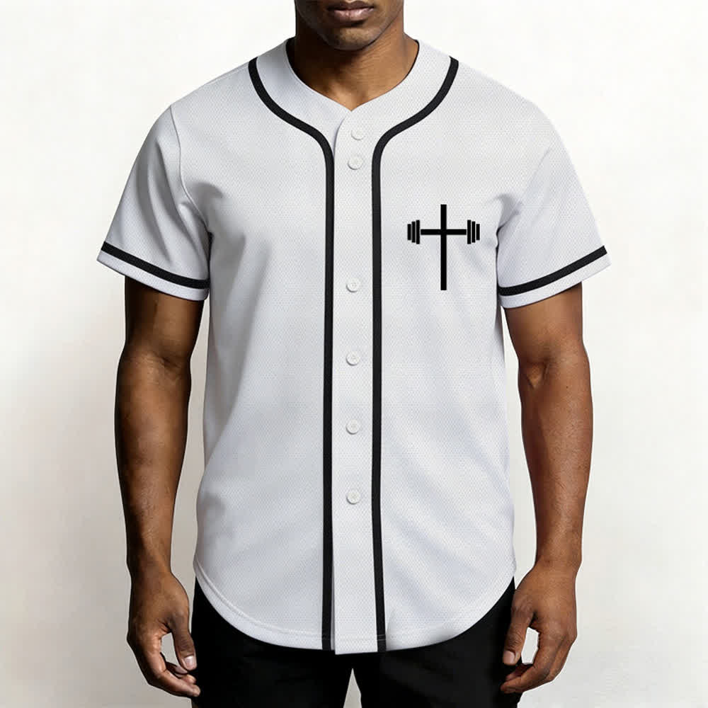 Christianartworkshop Jesus Saves Gothic Street Baseball Jersey - image 4