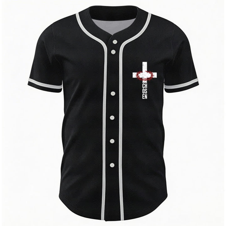 Christianartworkshop Gesù LA VIA LA VERITÀ LA VITA Maglia da baseball con bottoni - image 2