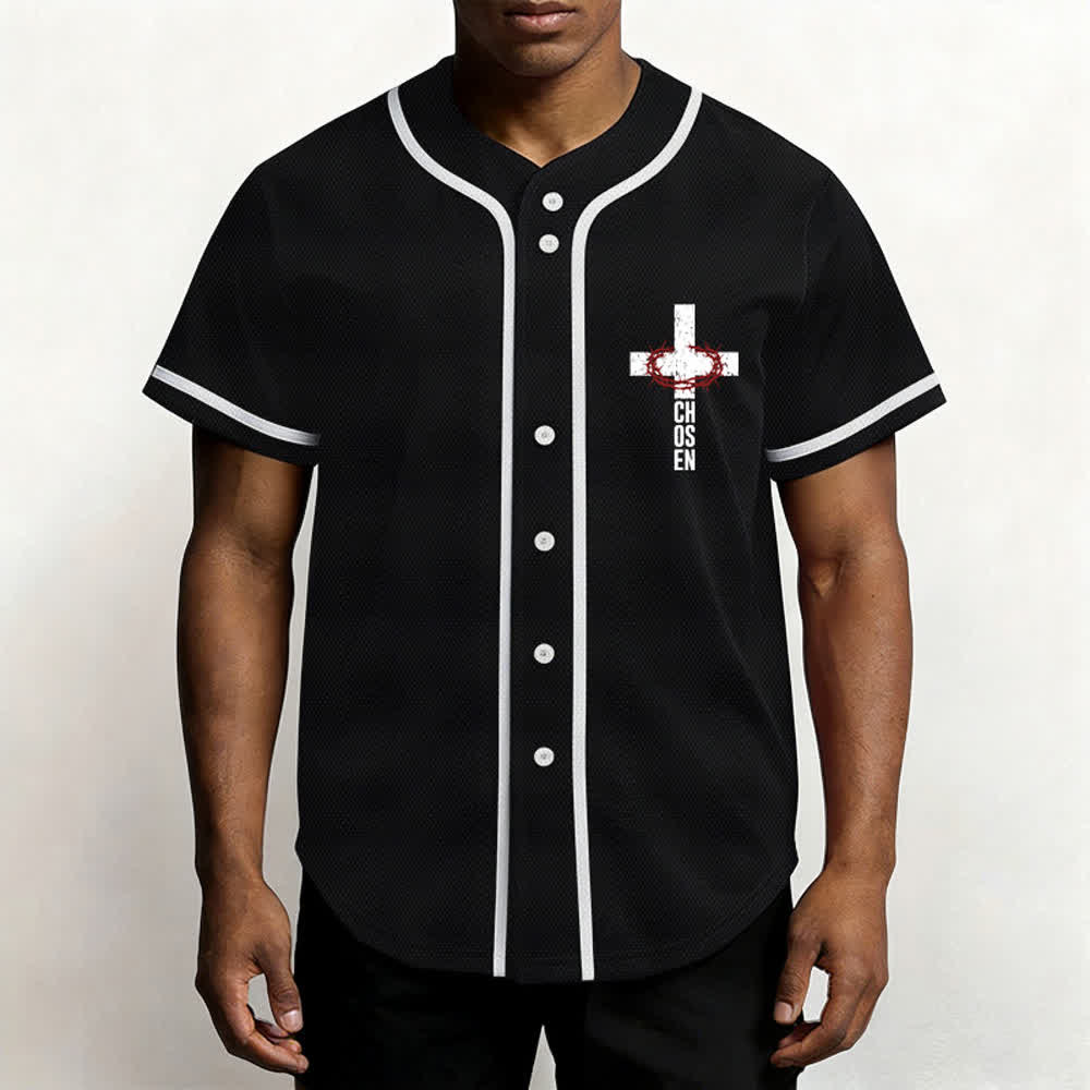 Christianartworkshop Gesù LA VIA LA VERITÀ LA VITA Maglia da baseball con bottoni - image 6