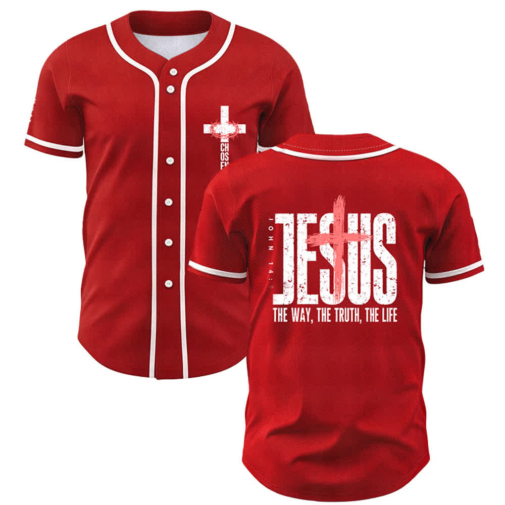 Christianartworkshop Gesù LA VIA LA VERITÀ LA VITA Maglia da baseball con bottoni - image 42