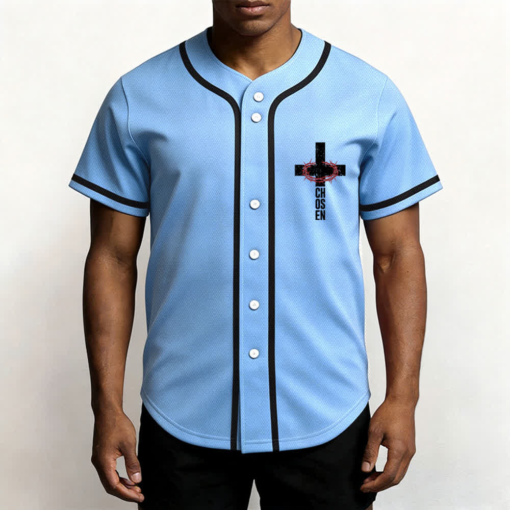 Christianartworkshop Gesù LA VIA LA VERITÀ LA VITA Maglia da baseball con bottoni - image 55