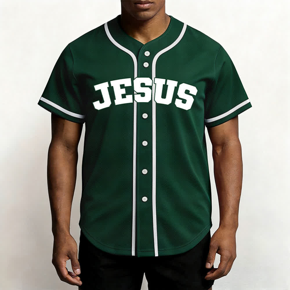 Christianartworkshop Rooted In Christ Maglia da baseball nera con bottoni - image 34