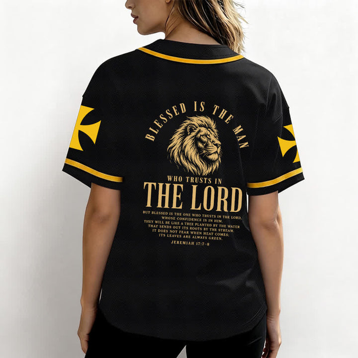 Christianartworkshop Jesus Highway To Heaven Geremia 17:7-8 Maglia da baseball - image 3