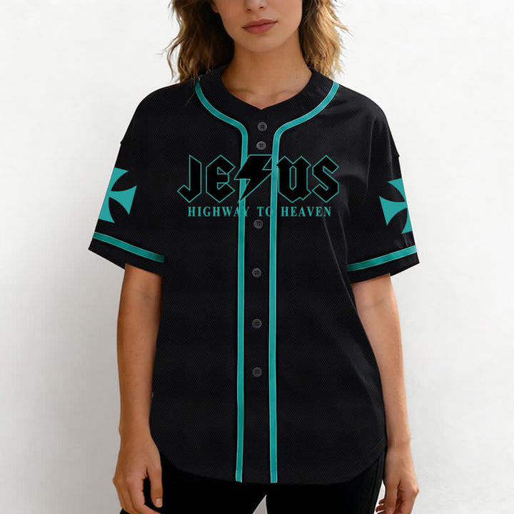 Christianartworkshop Jesus Highway To Heaven Geremia 17:7-8 Maglia da baseball - image 32