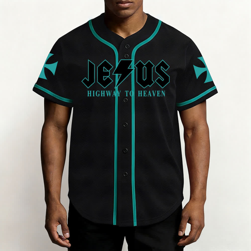 Christianartworkshop Jesus Highway To Heaven Geremia 17:7-8 Maglia da baseball - image 34