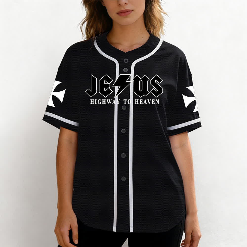 Christianartworkshop Jesus Highway To Heaven Geremia 17:7-8 Maglia da baseball - image 11